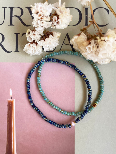INTENTION Bracelet Duo (Turquoise + Ink)