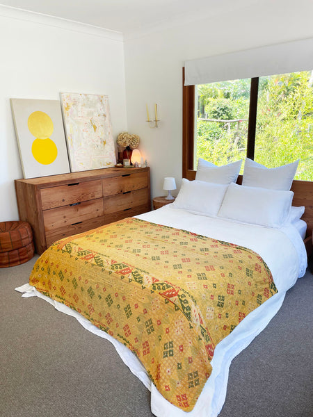 Vintage Indian Reversible Kantha Throw (Number 47)