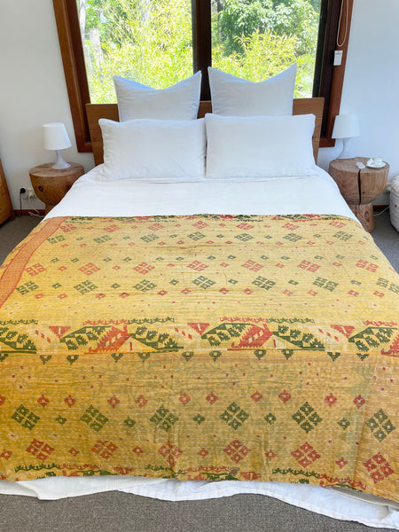 Vintage Indian Reversible Kantha Throw (Number 47)