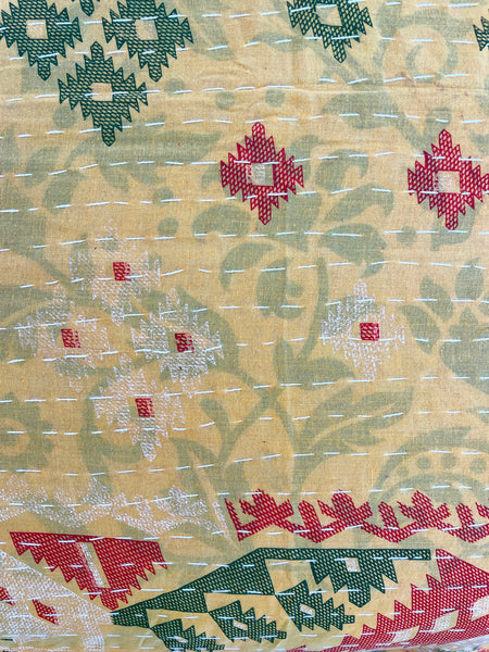 Vintage Indian Reversible Kantha Throw (Number 47)
