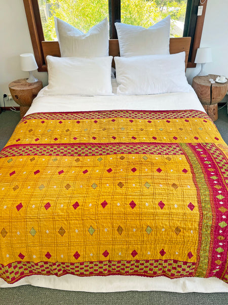 Vintage Indian Reversible Kantha Throw (Number 54)