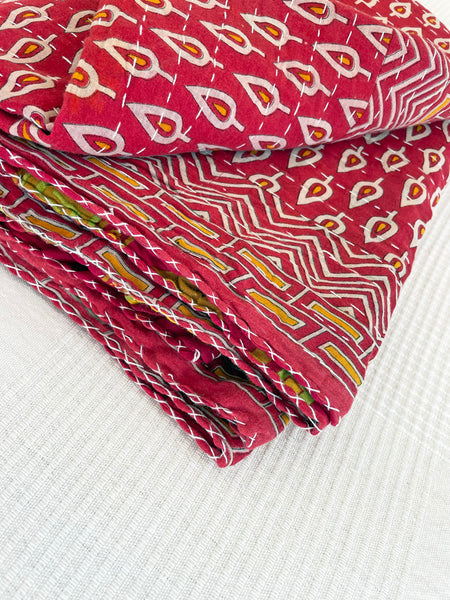 Vintage Indian Reversible Kantha Throw (Number 54)