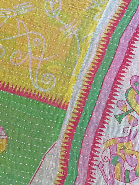 Vintage Indian Reversible Kantha Throw (Number 55)
