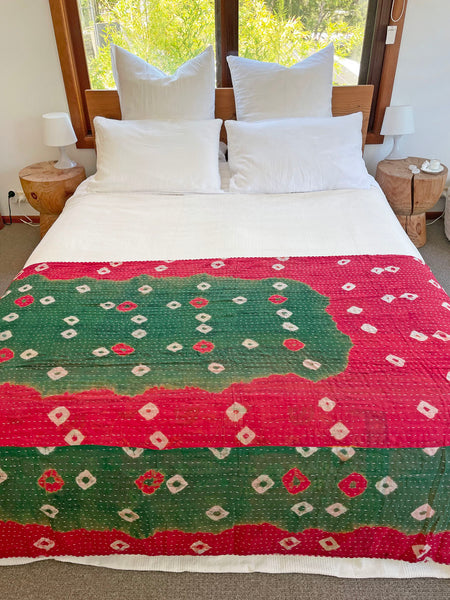 Vintage Indian Reversible Kantha Throw (Number 55)