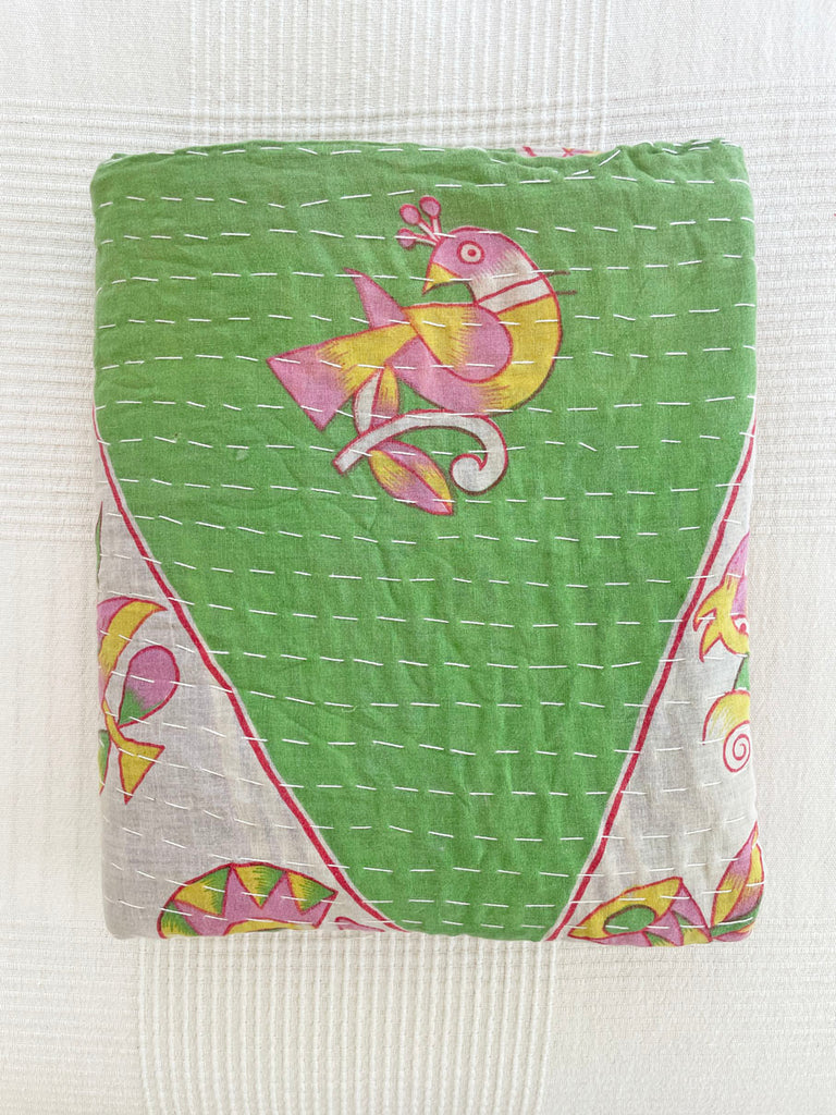 Vintage Indian Reversible Kantha Throw (Number 55)