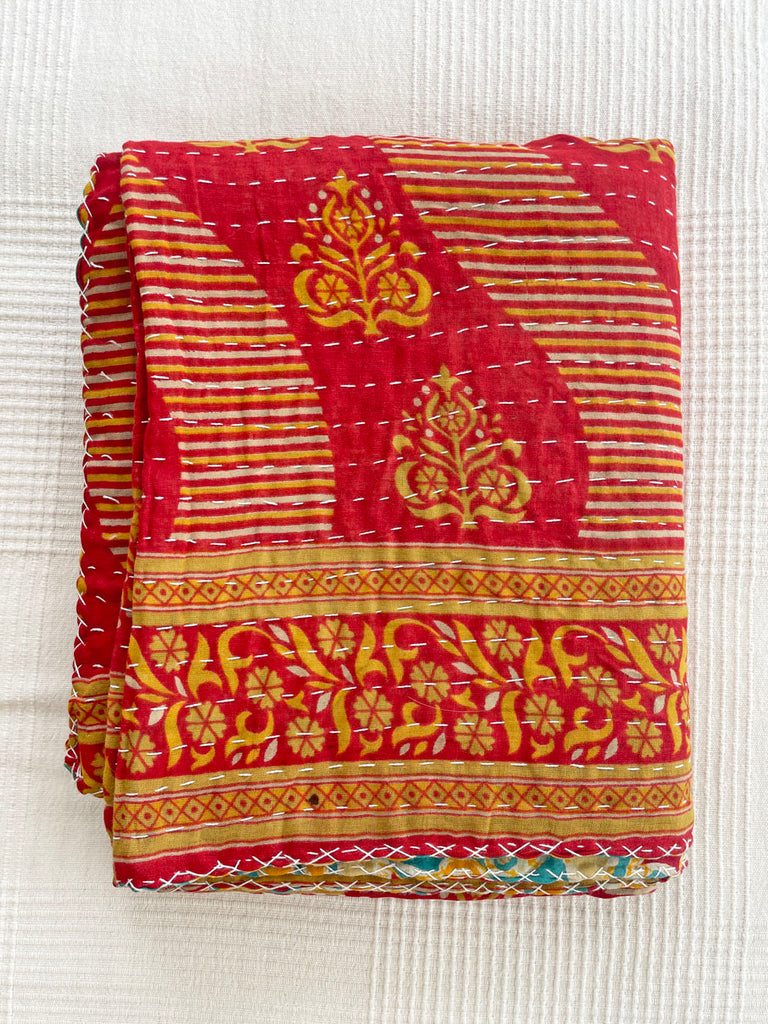 Vintage Indian Reversible Kantha Throw (Number 64)
