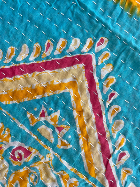 Vintage Indian Reversible Kantha Throw (Number 64)