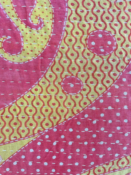 Vintage Indian Reversible Kantha Throw (Number 66)
