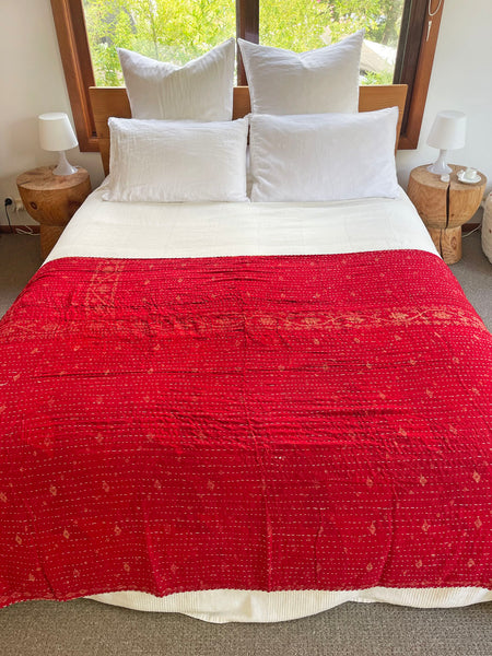 Vintage Indian Reversible Kantha Throw (Number 70)