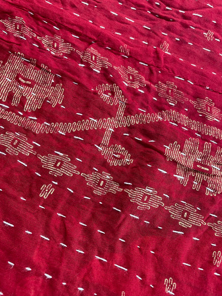 Vintage Indian Reversible Kantha Throw (Number 70)