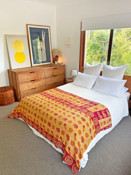 Vintage Indian Reversible Kantha Throw (Number 70)