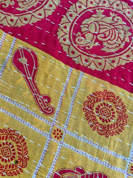 Vintage Indian Reversible Kantha Throw (Number 70)