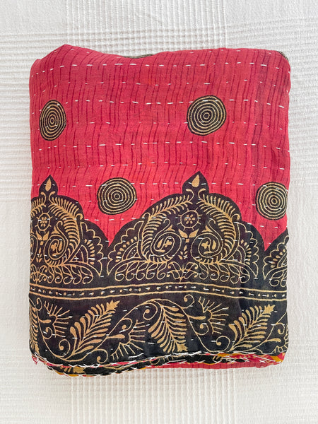 Vintage Indian Reversible Kantha Throw (Number 73) • NEW