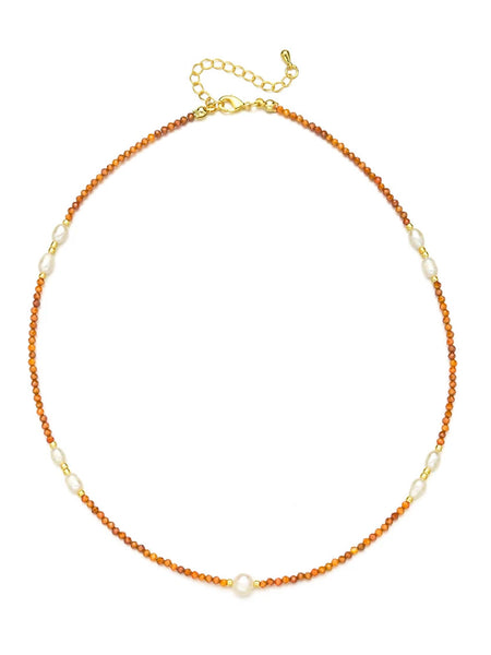 NALU Freshwater Pearl Choker (Caramel) • NEW