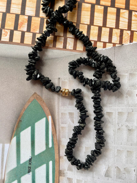 The Surfer Boy Necklace (Black Tourmaline)