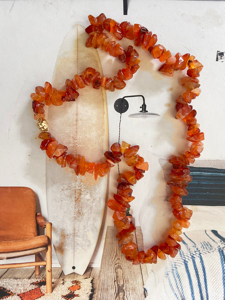 The Surfer Boy Necklace (Carnelian)