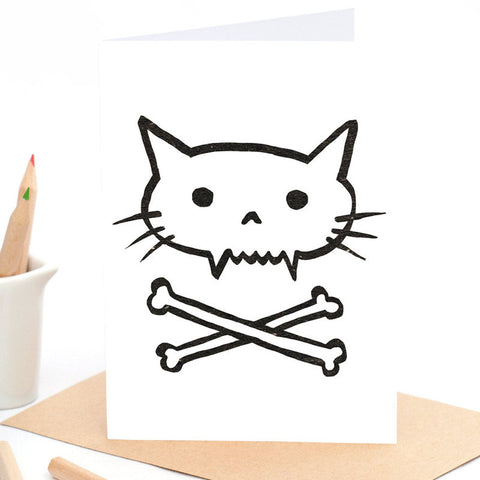 Beau Wylie Greeting Card • PIRATE KITTY