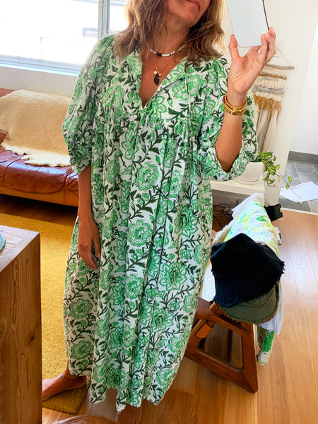 Chowchilla Vintage Arkie Dress "Ivy Green" • LAST ONE (Size XXL)
