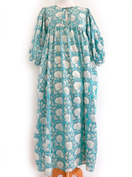 Chowchilla Vintage Arkie Dress "Aqua Vine"