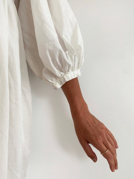 Chowchilla Vintage Arkie Dress "White Cotton Voile"