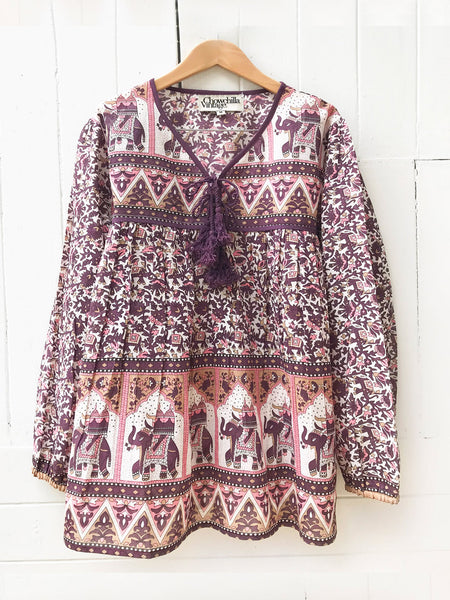 Chowchilla Vintage Indian GYPSET Blouse • "Lucky" • LAST ONE (Size XS)