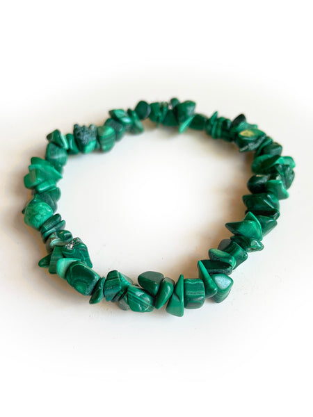 MALACHITE Cleansing Crystal Chip Bracelet