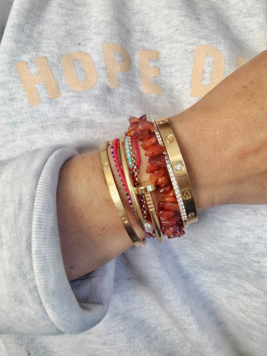 CARNELIAN Cleansing Crystal Chip Bracelet • BACK IN STOCK