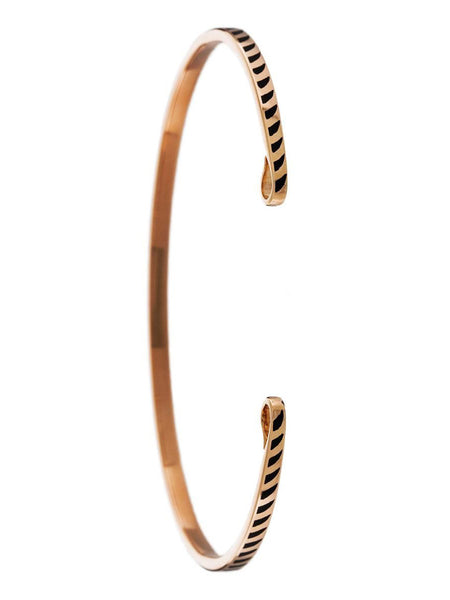 DEZSO by Sara Beltran 18k Rose Gold Jali Shark Fin Cuff Bracelet