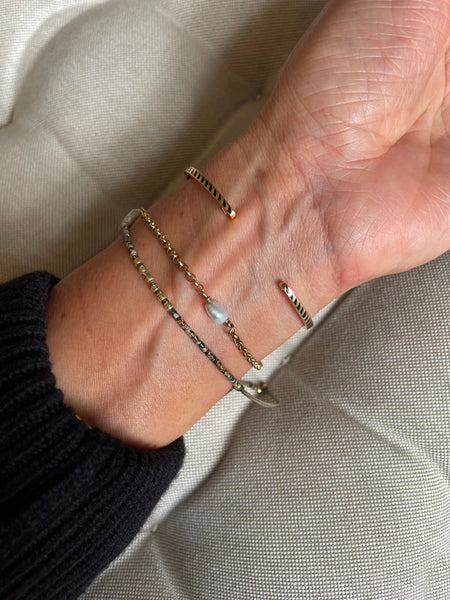 DEZSO by Sara Beltran 18k Rose Gold Jali Shark Fin Cuff Bracelet