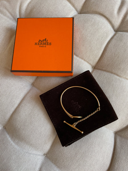 HERMES 18k Rose Gold Filet d'Or Bracelet