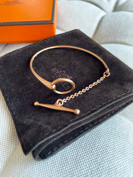HERMES 18k Rose Gold Filet d'Or Bracelet