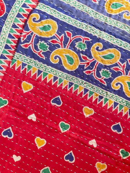 Vintage Indian Reversible Kantha Throw (Number 10)