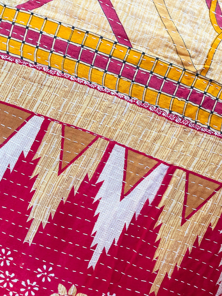 Vintage Indian Reversible Kantha Throw (Number 10)