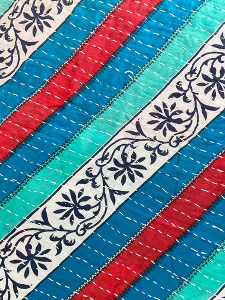 Vintage Indian Reversible Kantha Throw (Number 27)