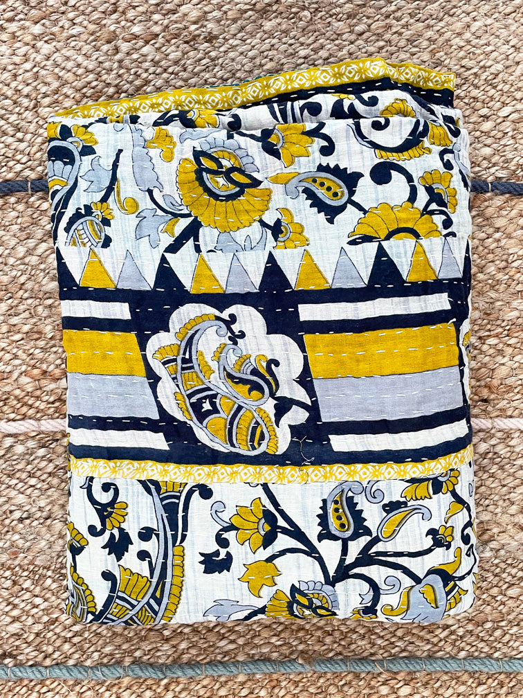 Vintage Indian Reversible Kantha Throw (Number 27)