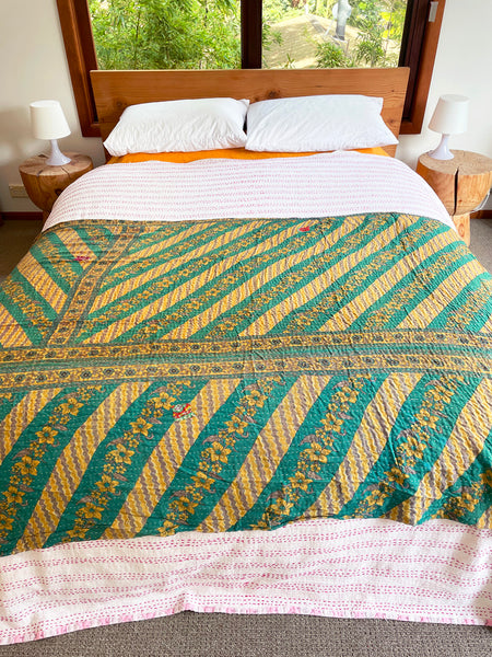 Vintage Indian Reversible Kantha Throw (Number 28)