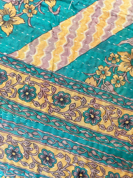Vintage Indian Reversible Kantha Throw (Number 28)