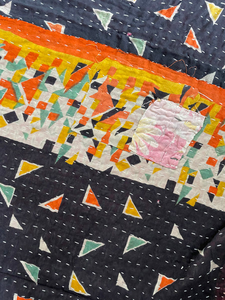 Vintage Indian Reversible Kantha Throw (Number 38)