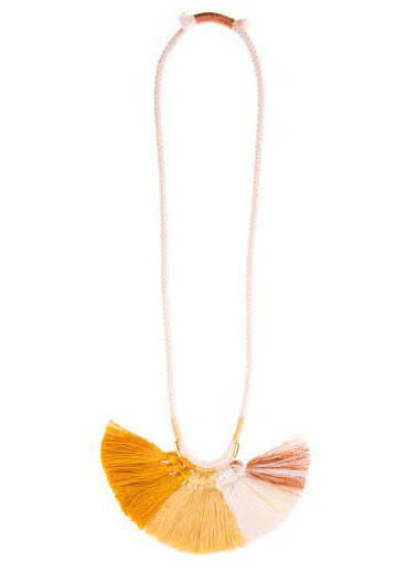 Krysos + Chandi Nima Tassel Necklace (Copper/Mustard)