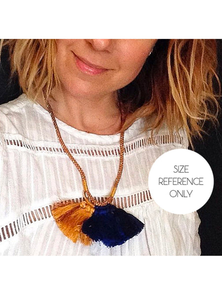 Krysos + Chandi Nima Tassel Necklace (Pewter/Black)