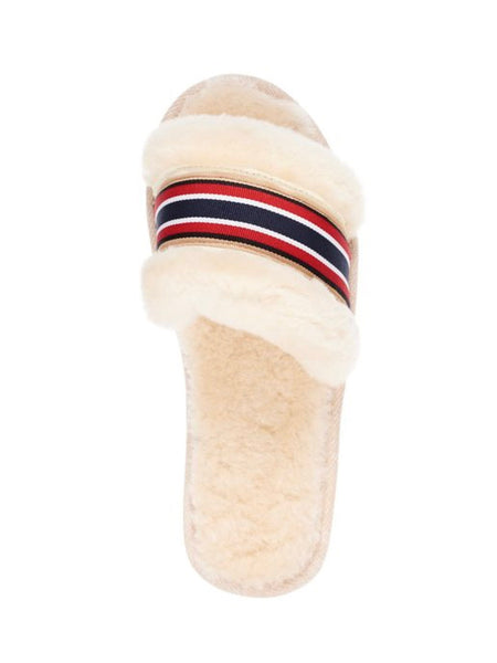 Shearling Wrenlette Slides (Natural)