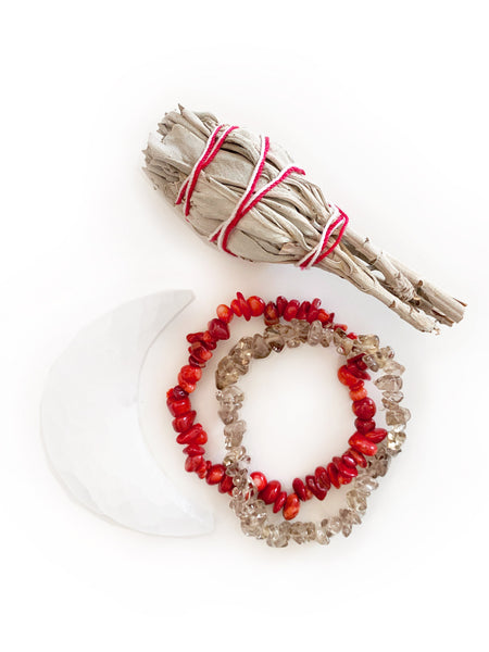 SMOKY QUARTZ Cleansing Crystal Chip Bracelet