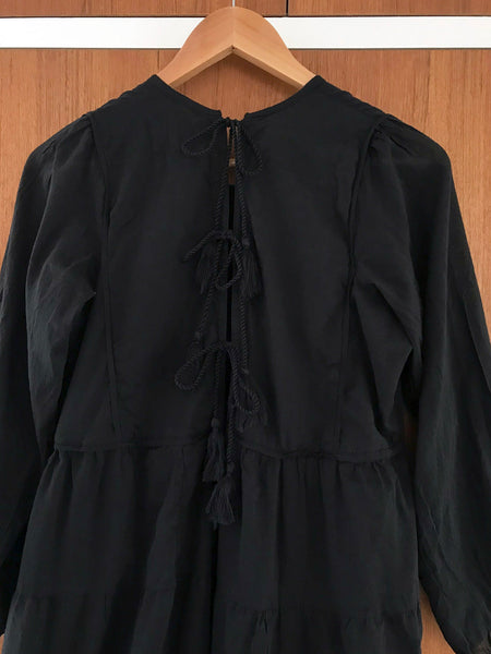 Chowchilla Vintage Tiered Prairie Dress "Black" • LAST ONE (Size M)