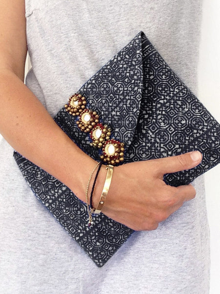 Infinite Love Mirror Clutch (Indigo)