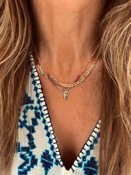 ASTRID MONTAGUE Solid 9ct Yellow Gold Thick Anchor Chain • (18 inch)