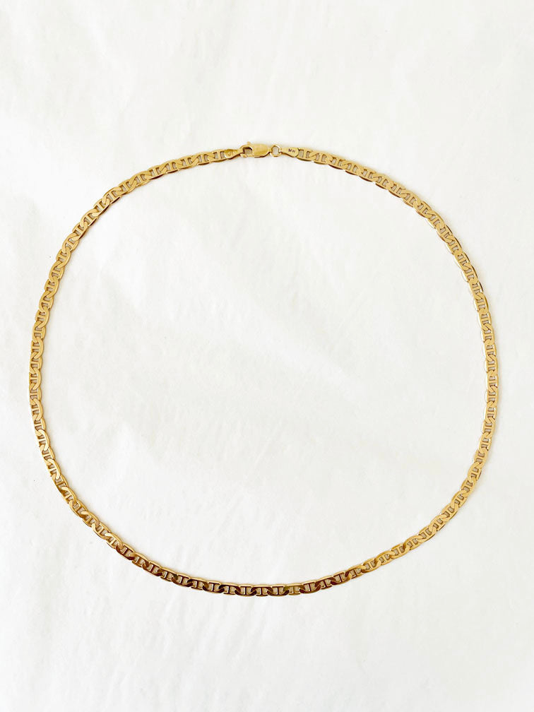 ASTRID MONTAGUE Solid 9ct Yellow Gold Thick Anchor Chain