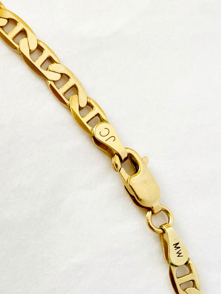 ASTRID MONTAGUE Solid 9ct Yellow Gold Thick Anchor Chain • (18 inch)