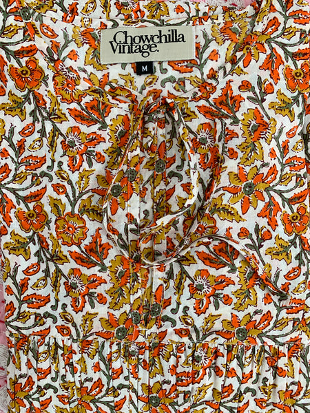 Chowchilla Vintage Arkie Dress "White Blossom" • LAST ONE (Size M)