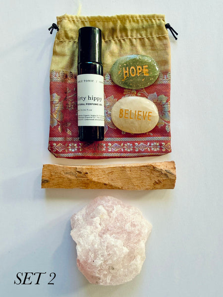 Dirty Hippy Crystal Kit + Palo Santo ($92 VALUE) • SET 2