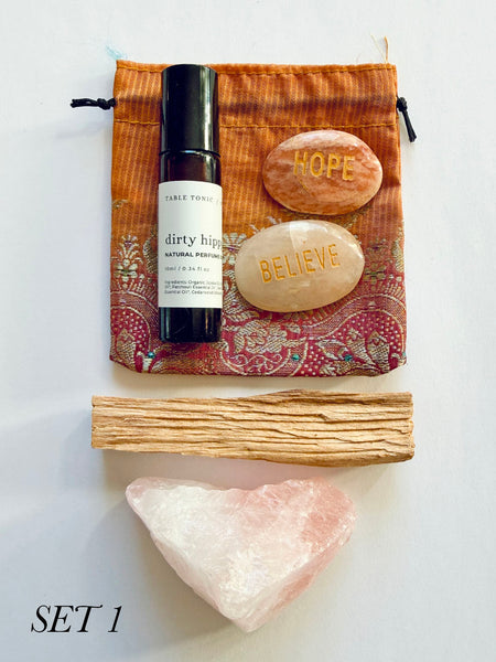 Dirty Hippy Crystal Kit + Palo Santo ($92 VALUE) • SET 1